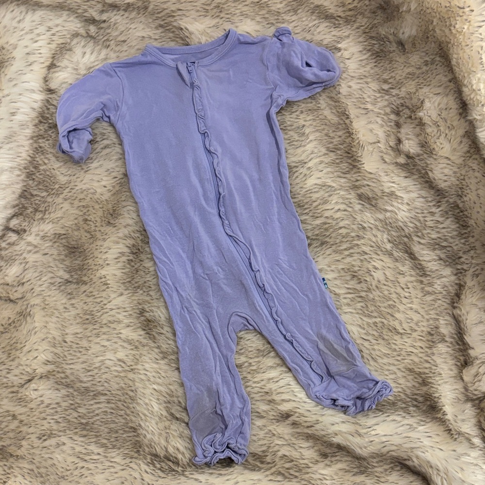 Kickee Pants Lilac Kids Bamboo Onsie 0-3m PLAY CONDITION